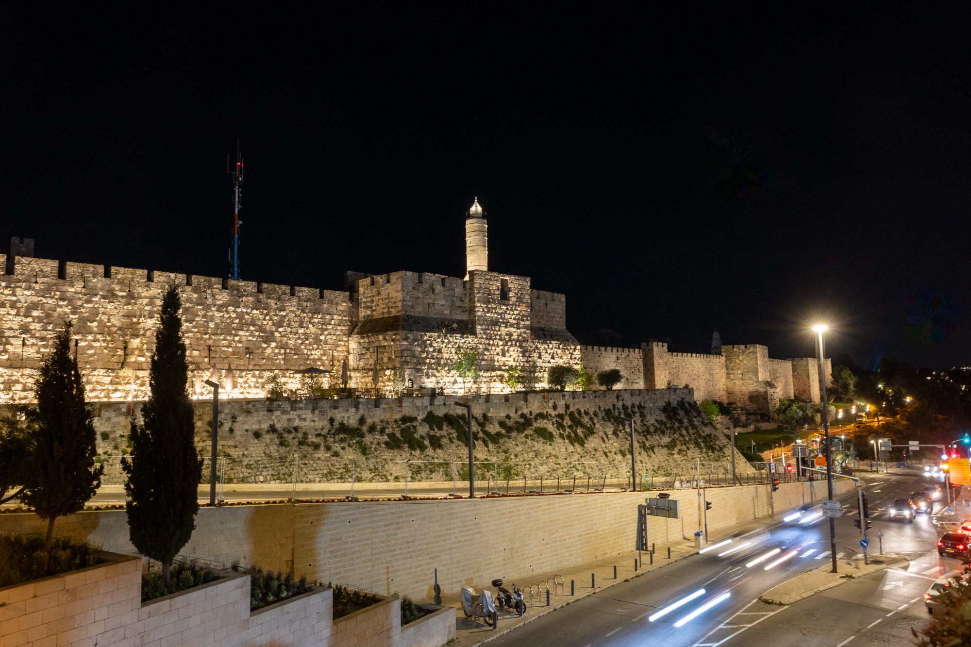 intercontinental jerusalem - tower of david night